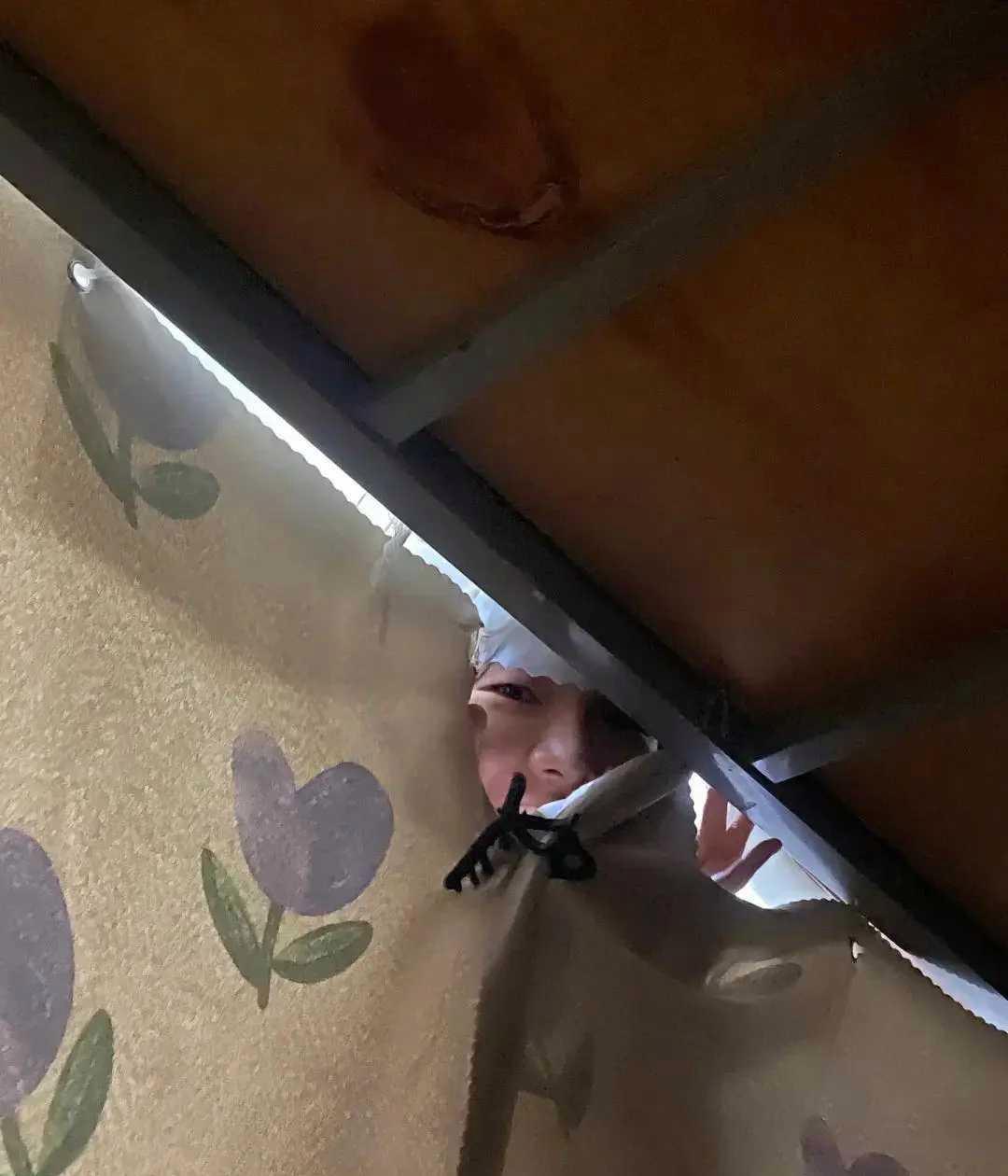 幽默趣闻：这帘子拉了又有何用，室友照样可以偷窥！哈哈哈哈！