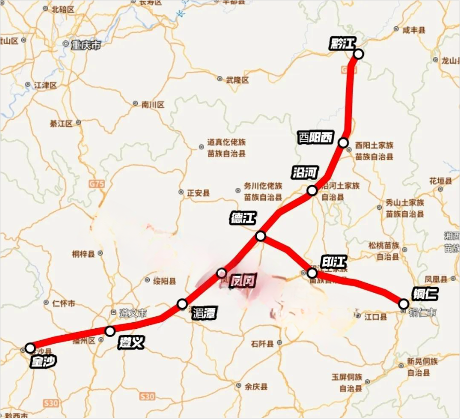 昭黔铁路东段最新进展

昭通至黔江铁路设计时速200km/h，兼顾客运和货运，当