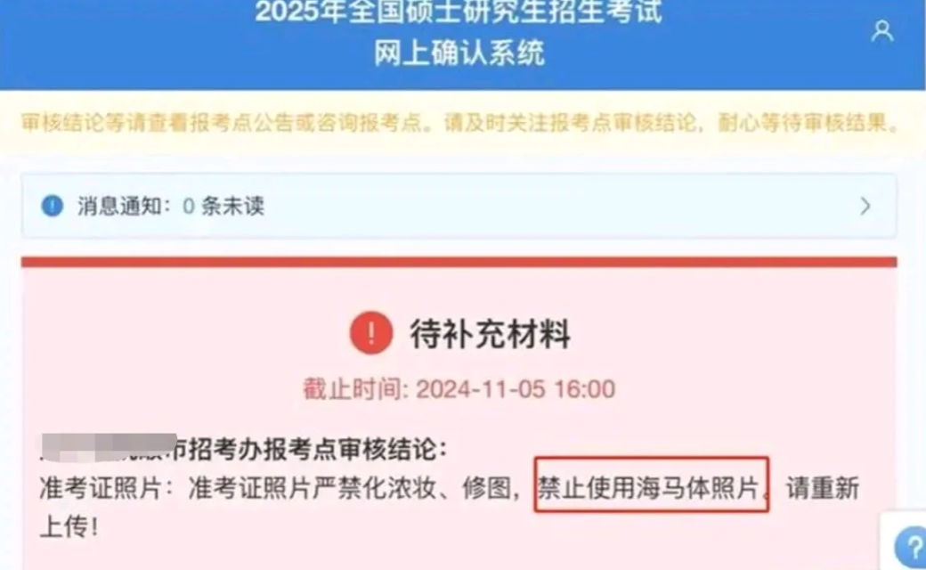 温馨提示，越来越多的官方正规考试，禁用“海马体”照片：
1，海马体照片风靡一时，