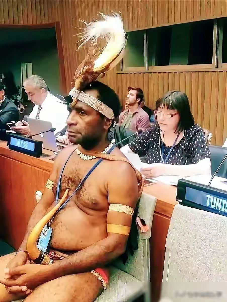 西巴布亚新几内亚的最高行政长官最近在联合国大会上的盛装出席引发了网上广泛热议。一