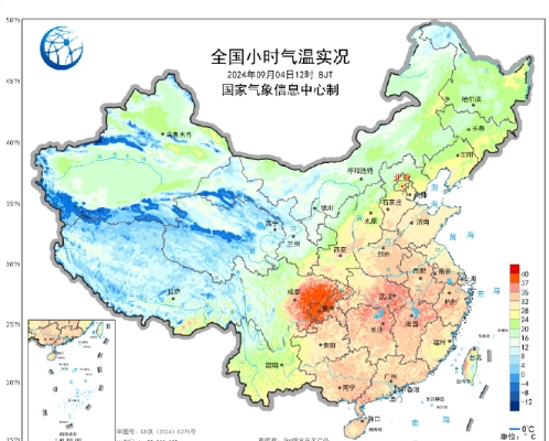 四川盆地又是红红火火。

11时，四川渠县已经超40℃。

12时冲上40℃的站