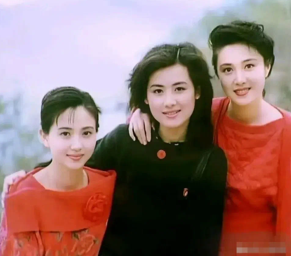 “黄金三人组”，这幅画面上的陶慧敏、夏菁、傅艺伟，简直如出一辙。
尽管面容大小有