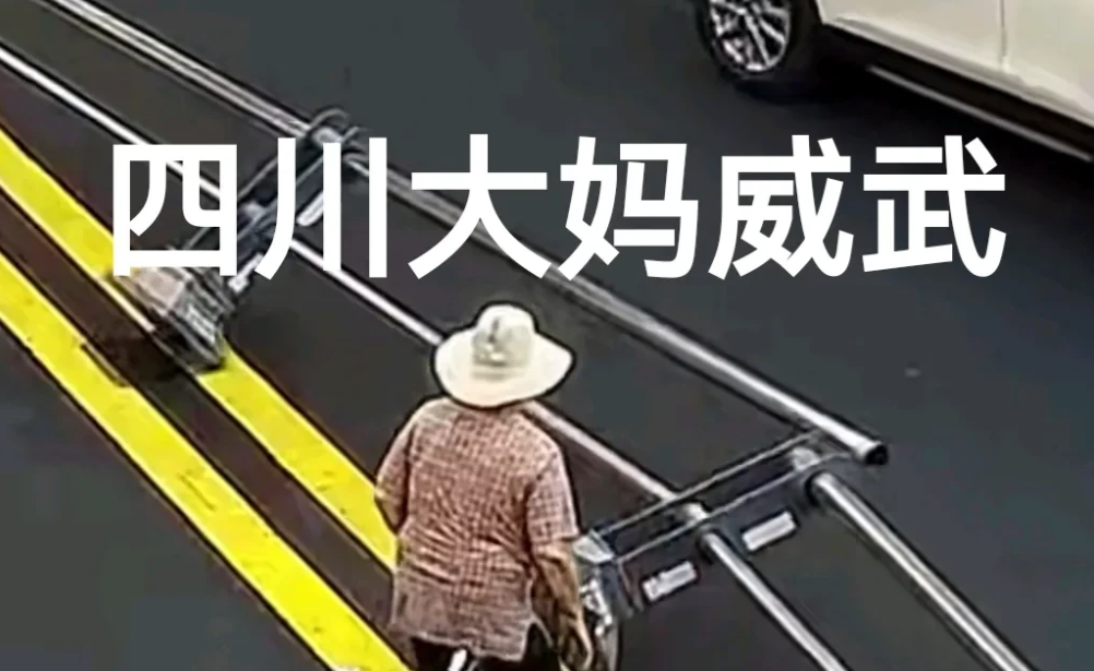 四川大妈威武，挡大妈自行车者一切都得让路！9月20日一段绵阳交警公布的视频在网上