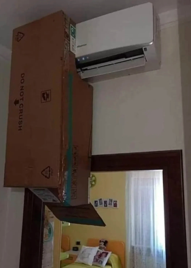 一机多用的典范，为什么不直接放在里屋，往外边吹不就好了？