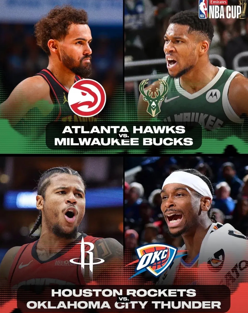 随着4强球队产生，NBA杯夺冠概率如下：

1、雄鹿——夺冠概率34%

2、雷
