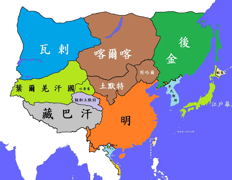 努尔哈赤给他的国号起名叫“后金”，多少吃了点没有文化的亏。这里解释一下，努尔哈赤