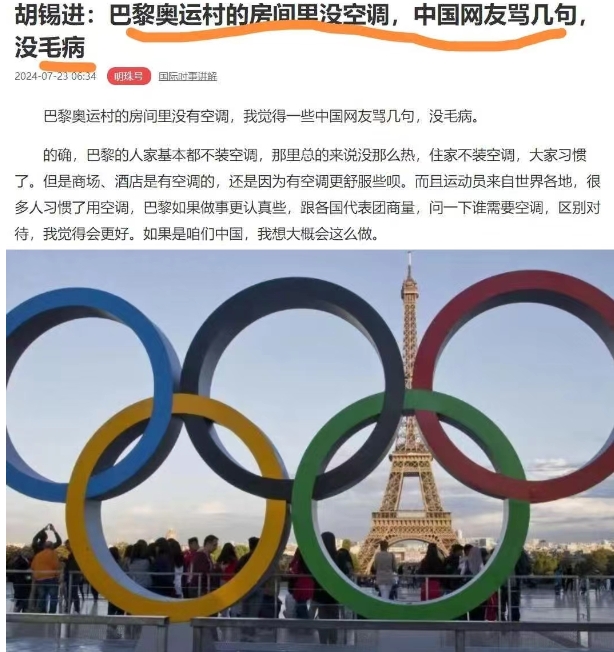 老胡说得对，法国人抠抠索索，没有钱去要那个面子干啥？

还冠冕堂皇地打着“绿色奥