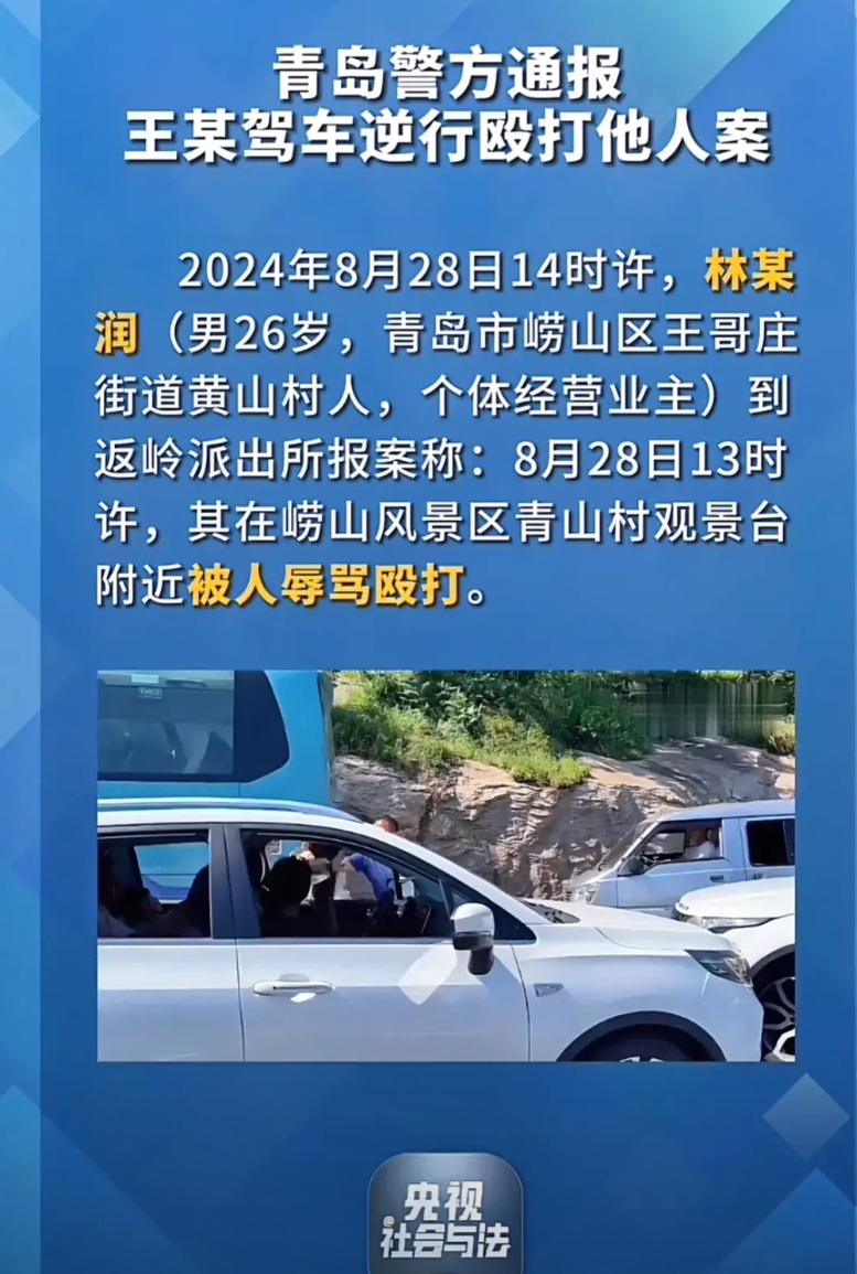 青岛市公安局出手了！查案效率惊人！崂山区那个王某开车逆行还闹事的案子，本以为是个