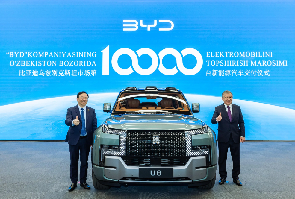 2020年，比亚迪总销量突破40万台，
2024年，比亚迪总销量突破420万台，