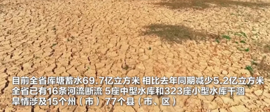 2024年以来，云南全省降雨量较常年同期偏少，气温较常年同期偏高，气象干旱发展较