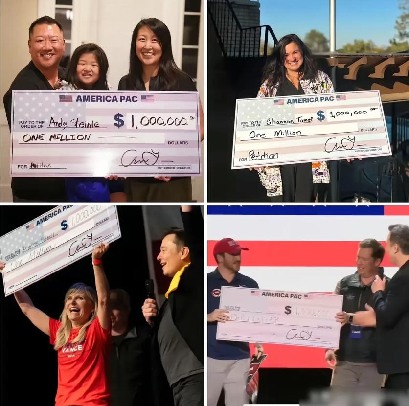 这四位百万富翁，起码应该感谢四个人！

一、应该感谢特朗普，如果没有他，马斯克也