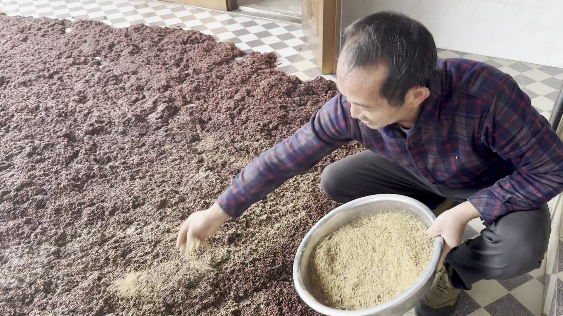 贵州高粱酒的制作过程，直接倒放地上晾干，看完你还敢喝酒吗