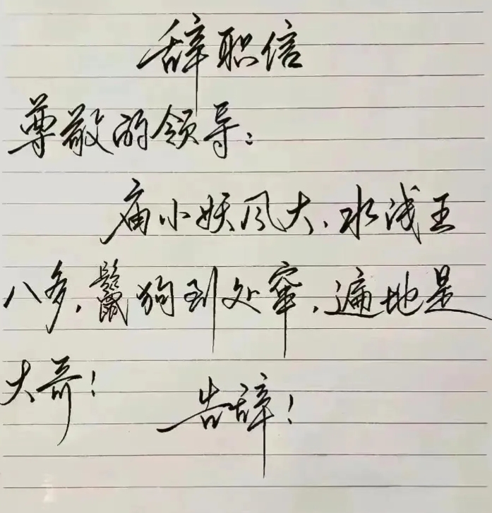 字写的牛不牛？你们来评价一下！