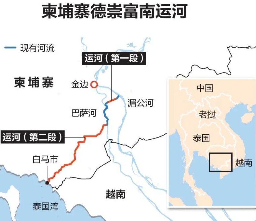 今天有人问，中国帮柬埔寨挖的运河，会分走越南湄公河多少水啊？ 
中国帮柬埔寨挖的