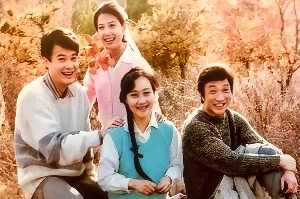 这四位人物，是一部九十年代反映非常强烈的电视剧里的人物，其中两人是姐弟俩，右边的