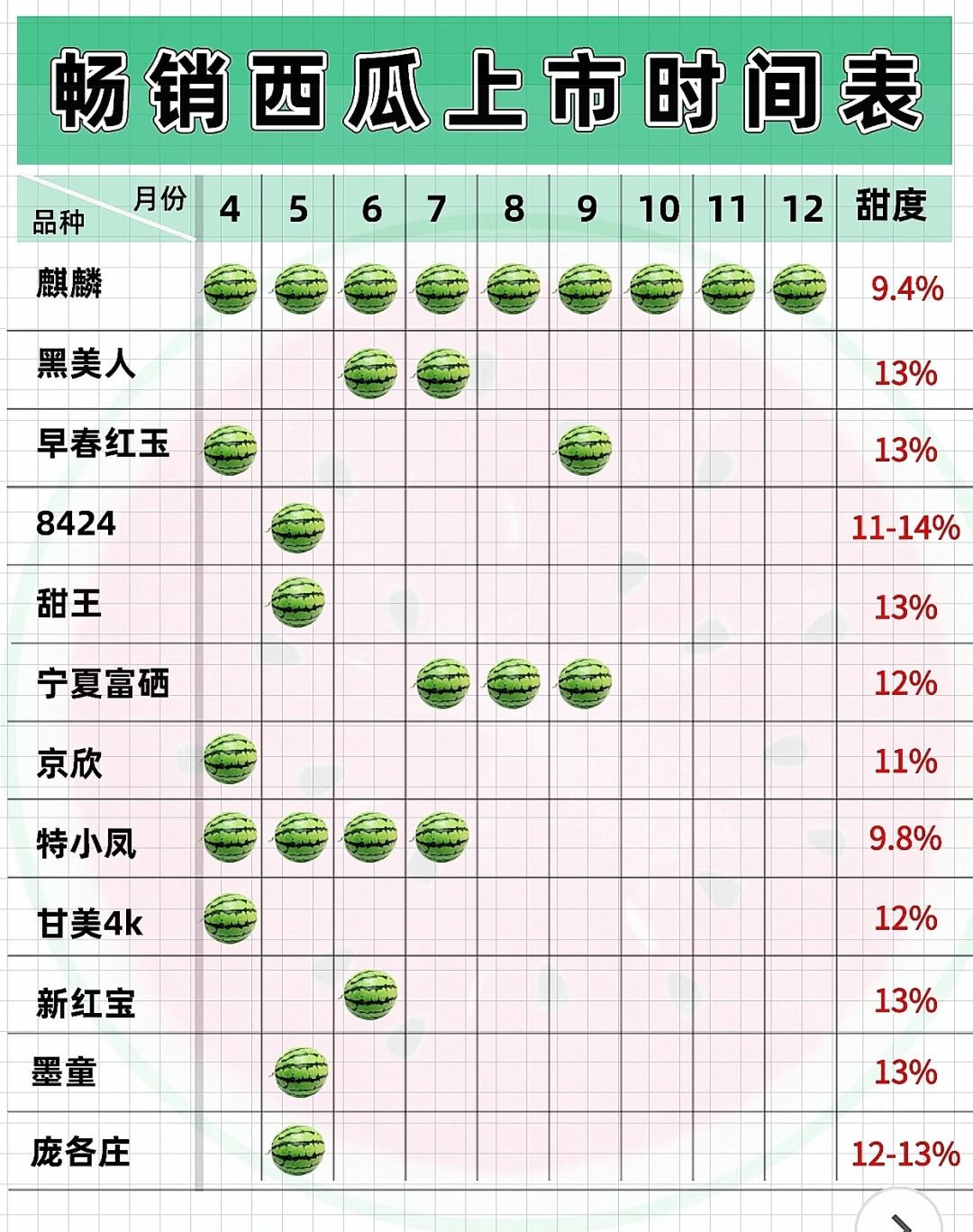 12种畅销西瓜🍉特点及口感介绍✨
