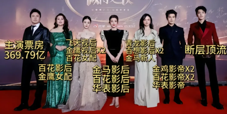 李冰冰虽然近些年没啥作品，但在圈内咖位还是顶级的，从站位就能看出来！