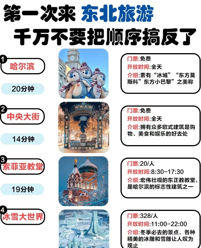  冬季哈尔滨旅游攻略，又到了一年一度赏雪的时候。