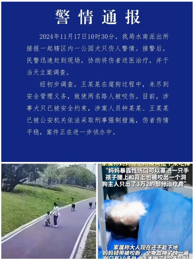 江西赣州恶犬咬人事件后续，难怪官方一个月才发通报，是抹不开了。

J方称，4条大
