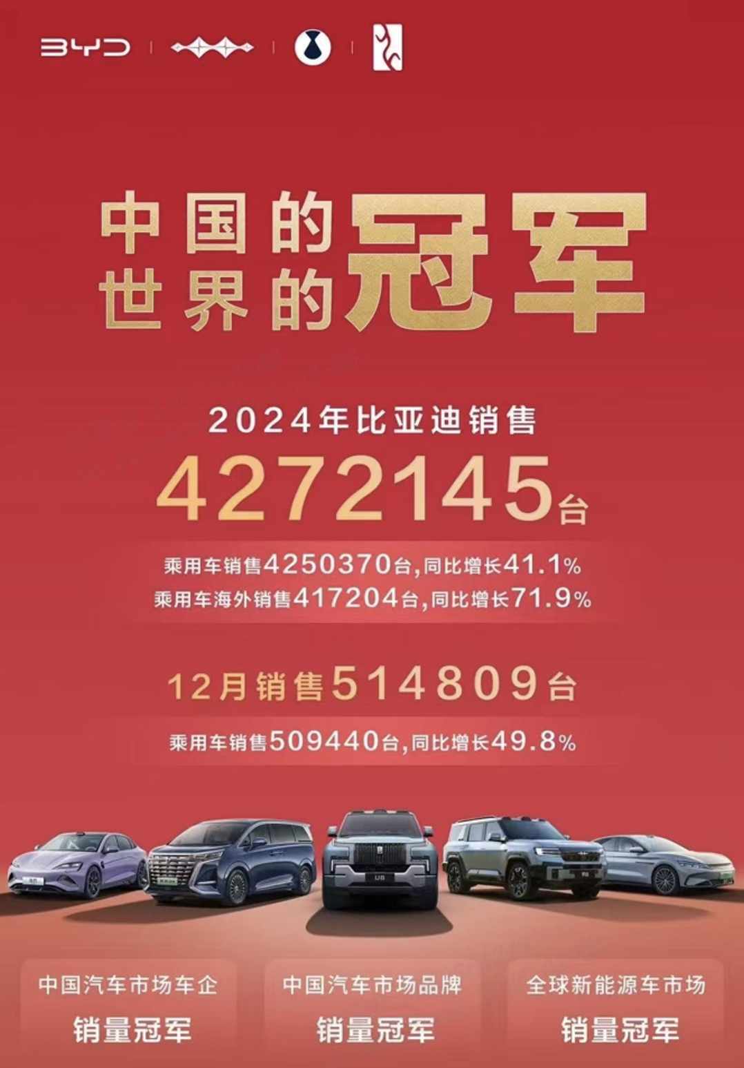 比亚迪杀疯了！2024全球三冠王凭啥这么牛？