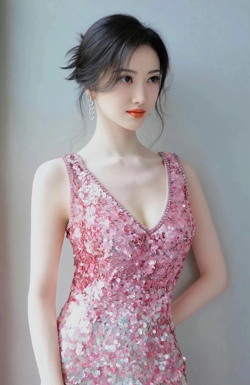 她明明长相不输杨幂，有颜值，演技也还行，却一直戏红人不红，太可惜！照片中的她确实