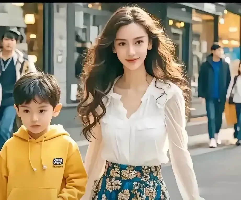 这两母子走在街上回头率肯定相当高
