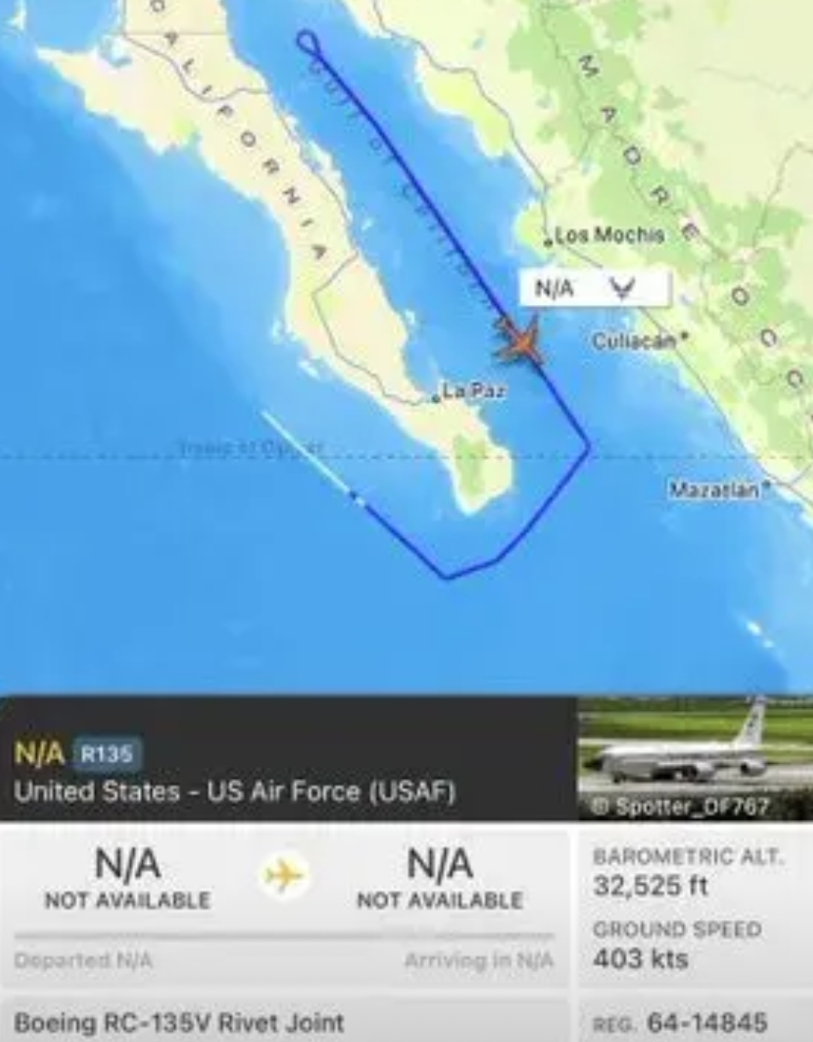 突发事件：在墨西哥同意合作打击贩毒集团后，美国空军情报飞机进入了墨西哥领空。
