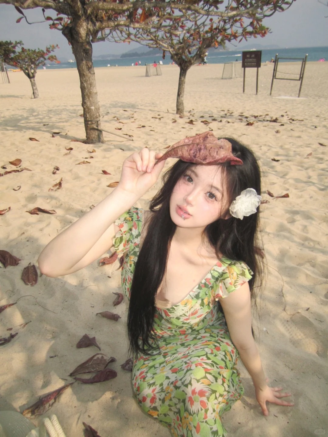 碎花裙和大海适配度百分百