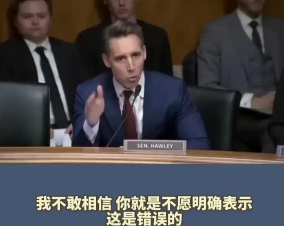 你这个人到底怎么回事？怎么就是不愿意谴责中国呢？
这句话是美国议员霍利，在近日的