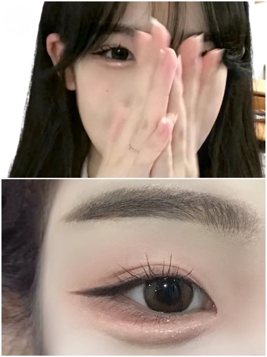 内双眼妆｜韩系清纯无辜甜妹眼妆✨粉色卧蚕🩰
首次尝试韩系妆容精髓！我悟了！
饱