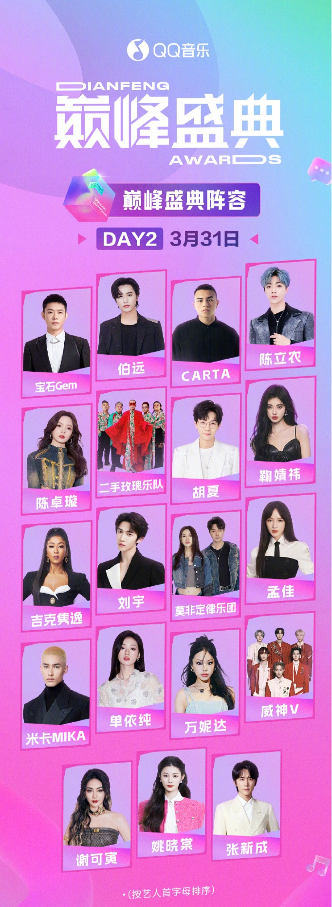 🎉🎉🎉好消息来啦！这次#QQ音乐巅峰盛典#可是大手笔啊！集结了我们年轻人最