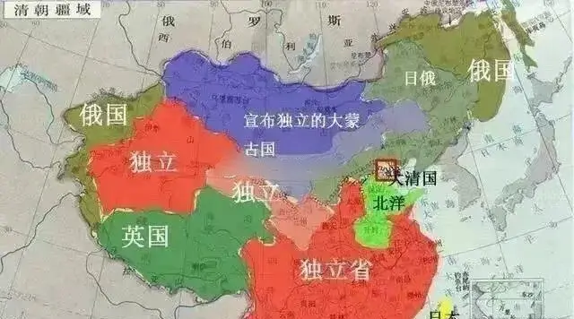 如果没有我党，中国版图或许就是这样的