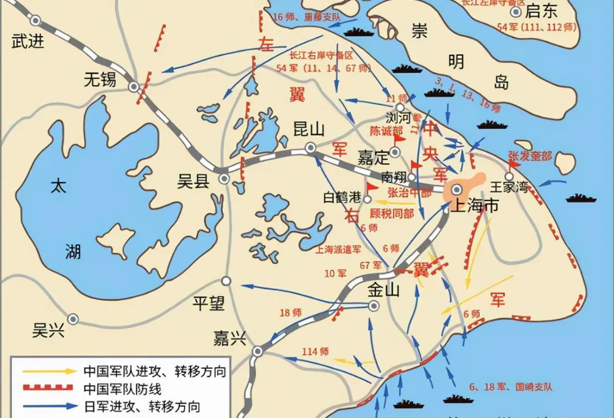 淞沪会战时很多地方军都没和日军交过手，不了解日军的军力、火力配置情况。到上海的第