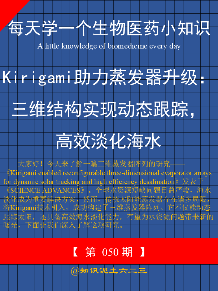 大家好！今天来了解一篇三维蒸发器阵列的研究——《Kirigami enabled