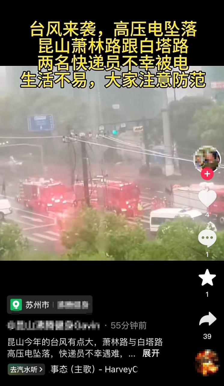 江苏昆山发生了高压线坠落的事故，导致 2 人触电且抢救无效不幸身亡，这种情况下该