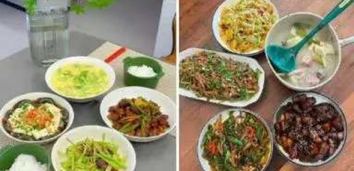 今天面试了两个做饭阿姨，这是他们做的菜，图一要6000，图二要7000，大家觉得