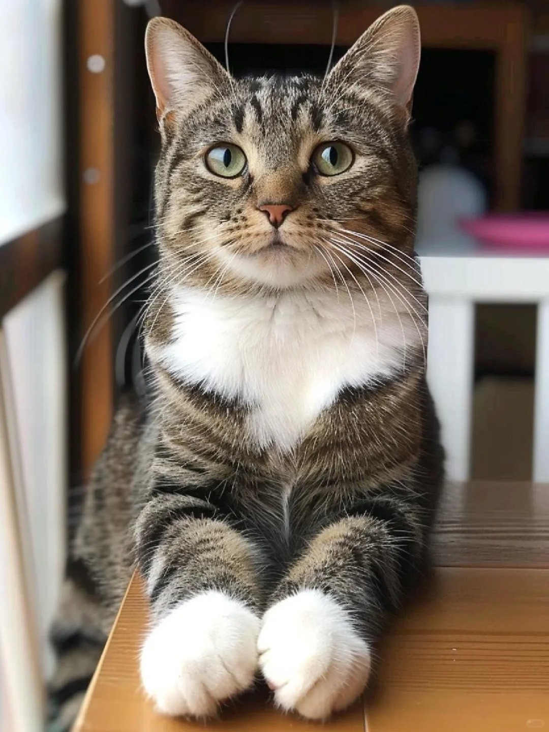 白领巾白手套的狸花猫都谁在养啊！
白领巾一围，白手套一戴，果然看着绅士了好多，简