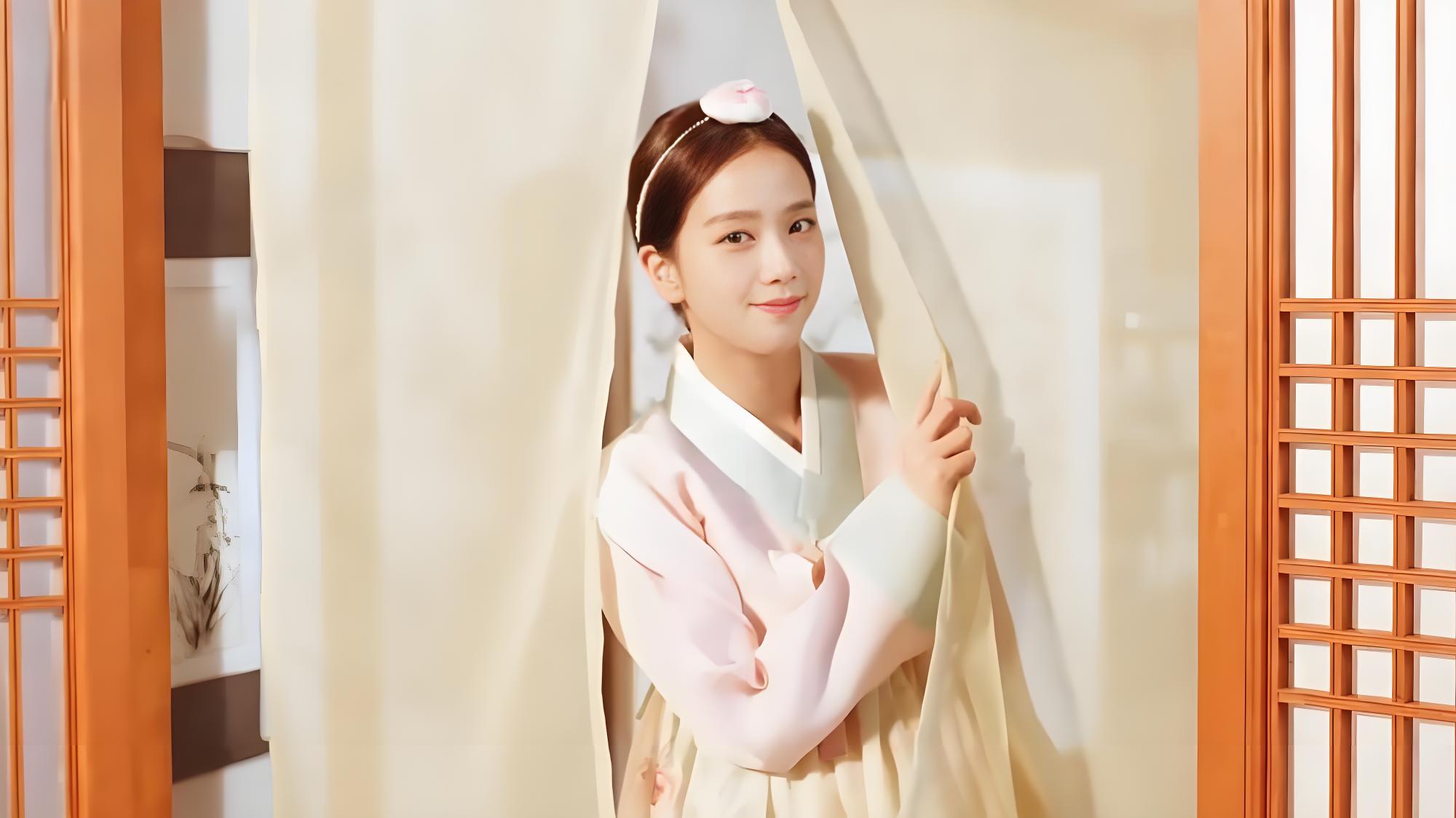black pink四美穿韩服，网友：谁是韩国人，一眼就看出来了！
black 