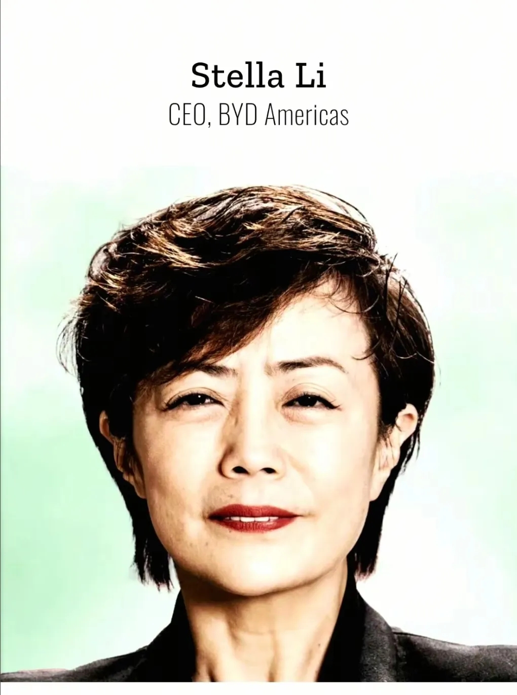 比亚迪李柯荣登《时代周刊》百位气候领袖。杂志封面这位女士“李柯”，现任比亚迪集团