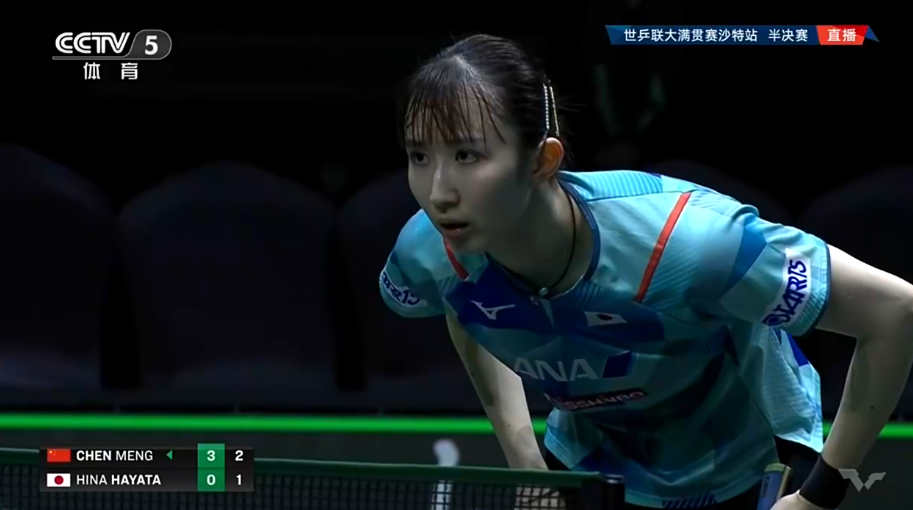 11-7，陈梦顺利拿下第四局，最终以4-0的比分横扫早田希娜，成功晋级沙特大满贯
