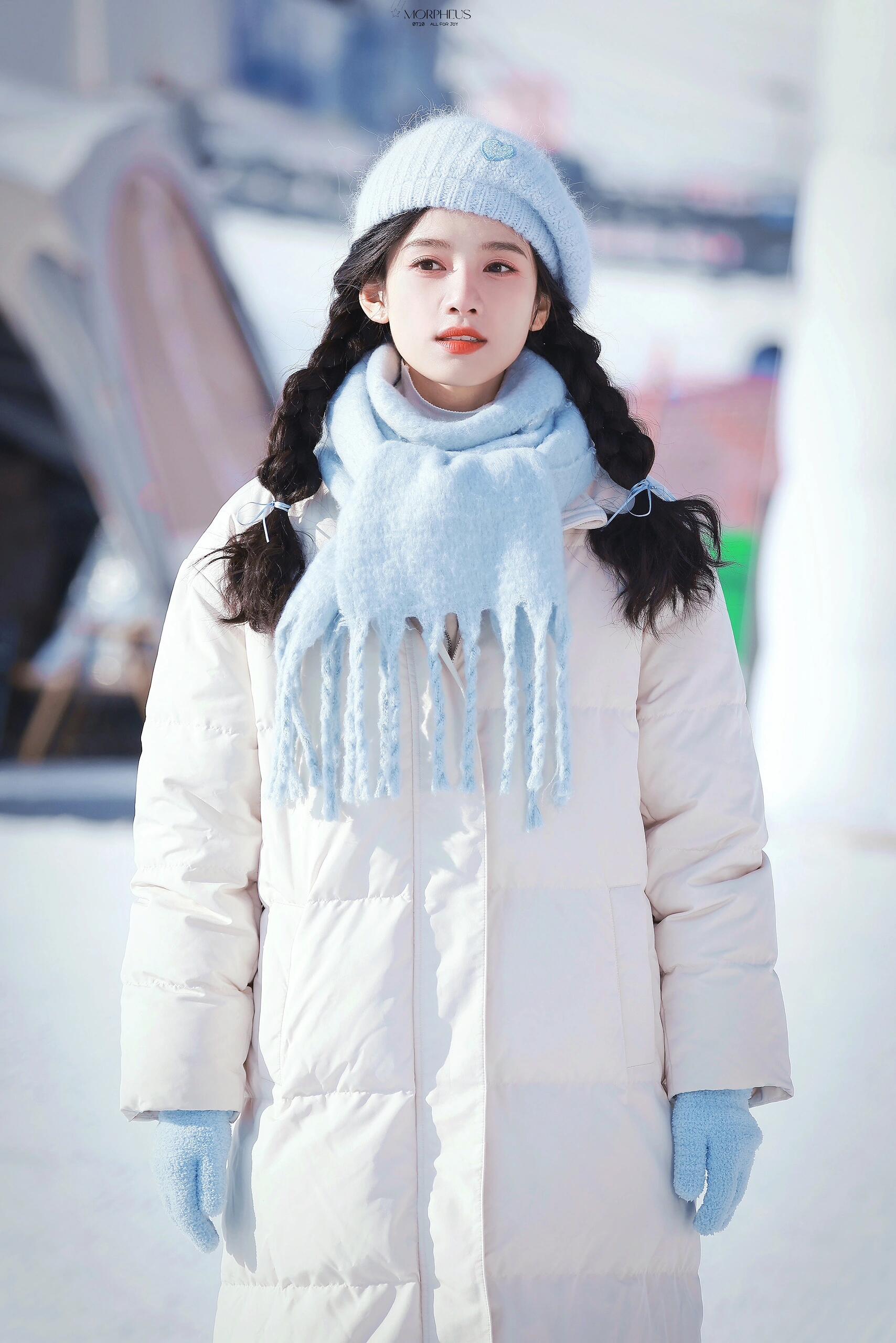 张婧仪这组新雪景图真的绝杀