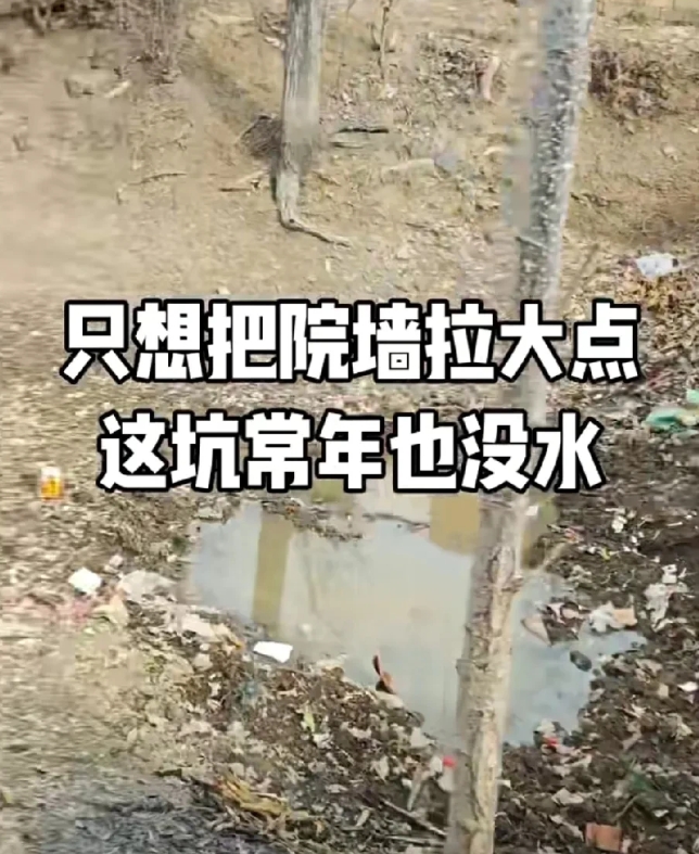 男子垫平房旁水坑欲扩院，遭村民举报占公共资源。男子不解，认为无主之地谁占谁得。有