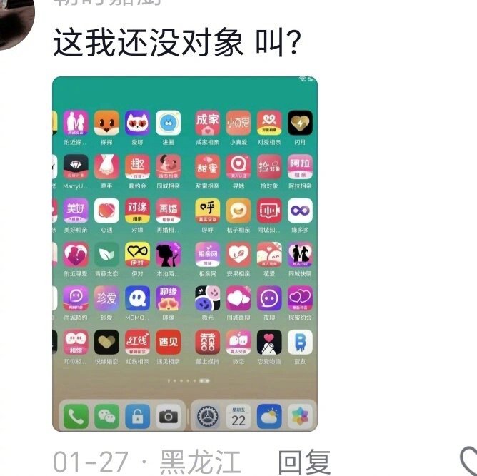 这我还没对象