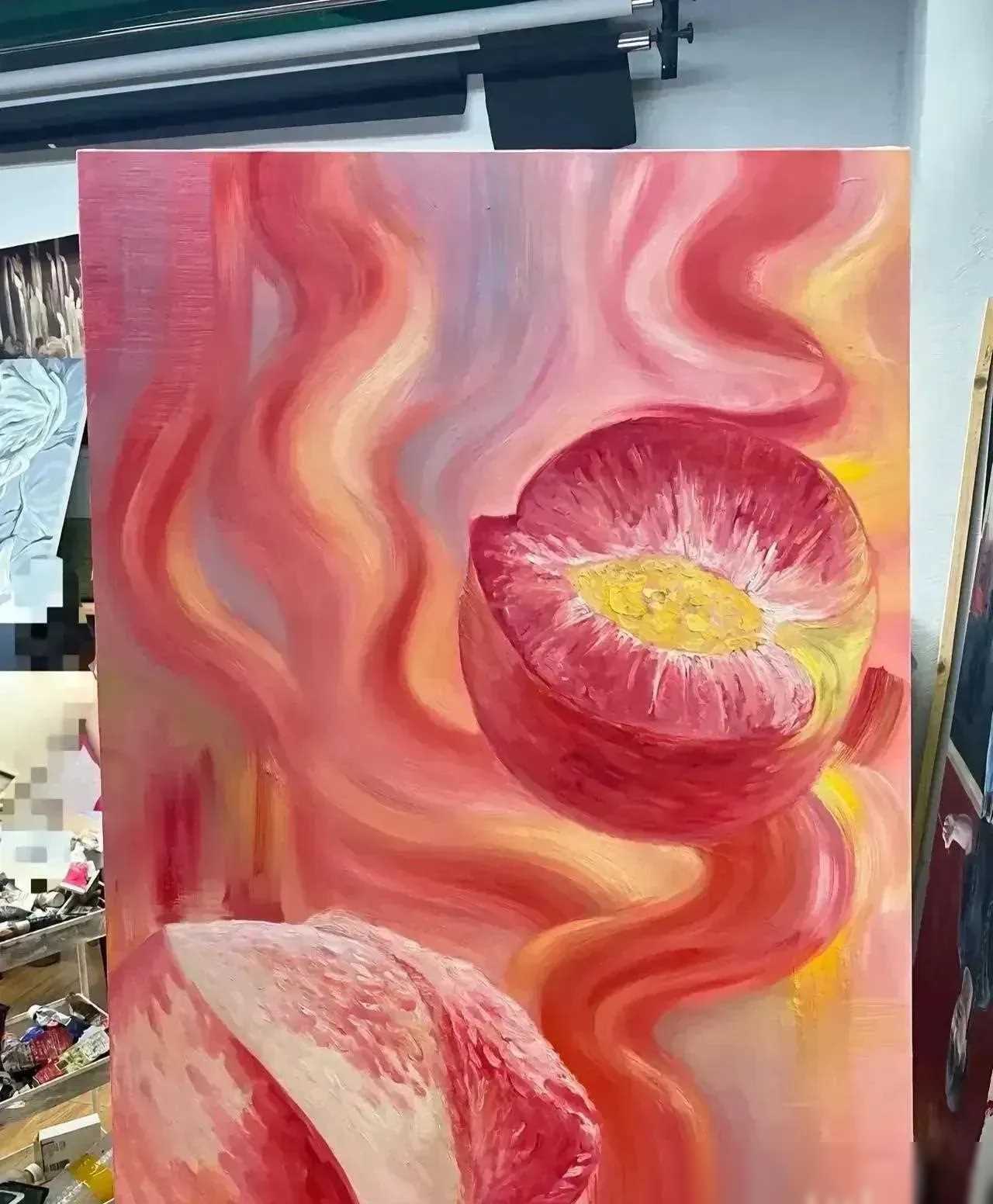 王诗龄的这幅油画，最终以100万元的价格被一位企业家买走，引发了众多人的讨论。对