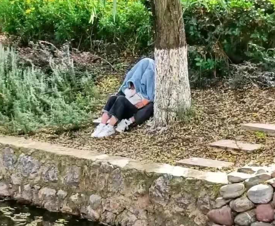 现在的00后真疯狂，某职校后山看到的，这一盒盒的是什么？