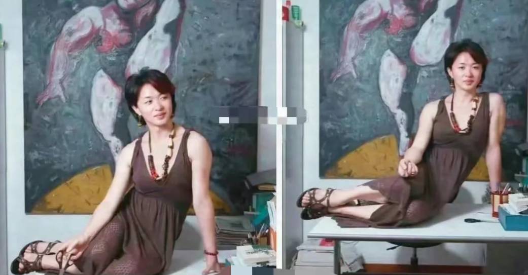 还没出名时的金星，给画家做模特。