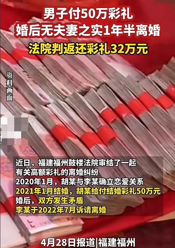 福建，一男子花50万彩礼，娶了相亲女子，岂料，新婚妻子却找各种借口，逃避与丈夫肌
