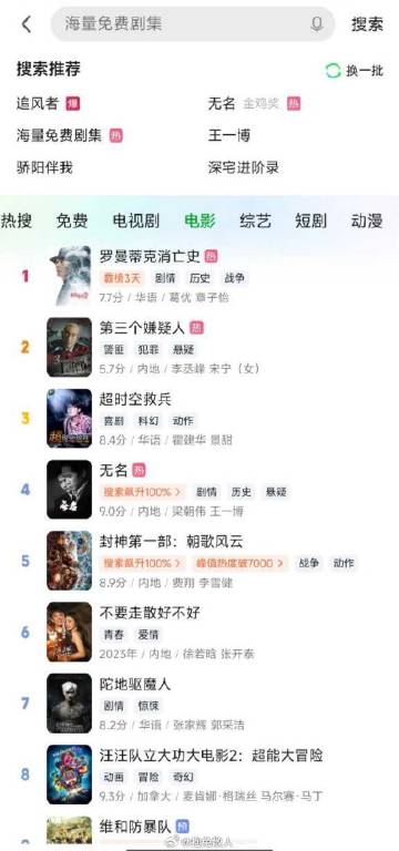 追风者热播过程中，程耳的《罗曼蒂克消亡史》在爱奇艺电影榜登顶了！本娥的眼光哒哒滴