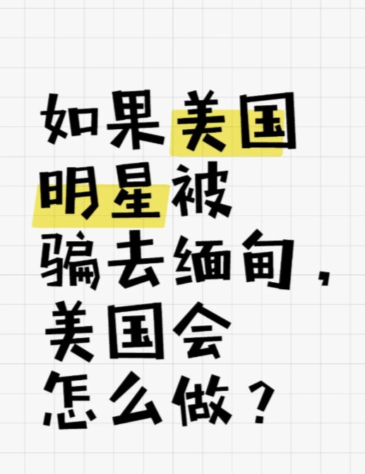 如果美国明星被骗去缅甸，美国会怎么做 ​​​