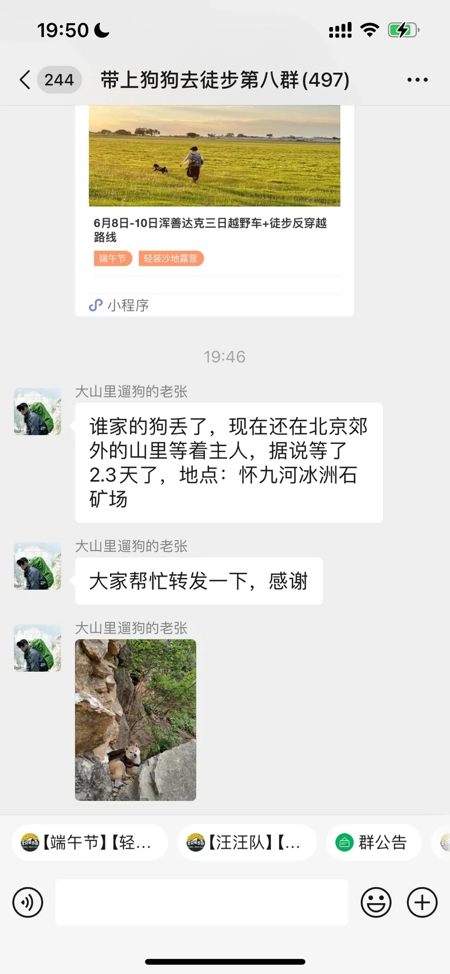 谁家的狗丢了，毛孩子还在北京郊外等主人
谁家的狗丢了，现在还在北京郊外的山里等着